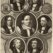The_Seven_Bishops_Committed_to_the_Tower_in_1688_by_Pieter_Schenck ‣ Hymncharts.com Engraved historical portrait collage: a central oval portrait surrounded by six other oval portraits, with a crown above and decorative medallions on the sides; captioned with names at the bottom.